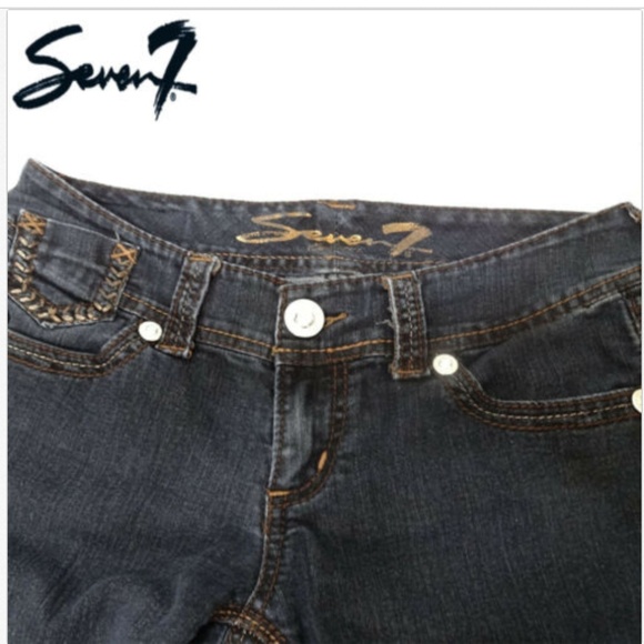 Seven 7 Jeans 28 Women Slim Straight Cute Designs - Picture 3 of 8
